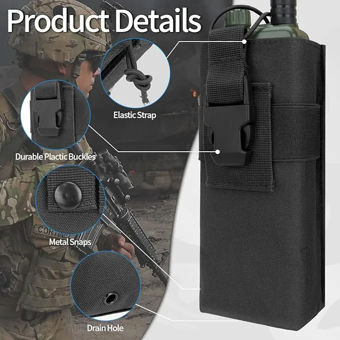 BAOFENG Radio Hoster Molle Radio Pouch Tactical Radio Holder Radio Case Molle Radio Bag Nylon for AR-152 UV-25 AN/PRC 148 152Two Way Radio Walkie Talkies Adjustable Storage