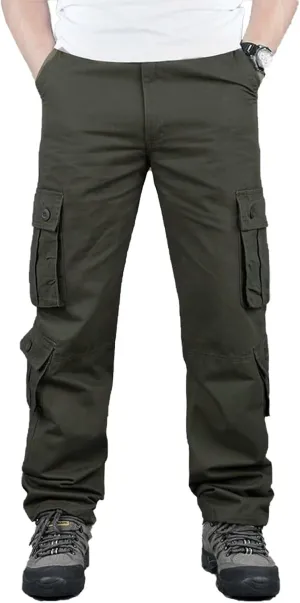 BAYAMO Mens Cargo Pants Camo Military Fatigue Pant Camouflage Hunting Combat Work Casual Pants Multi Pocket
