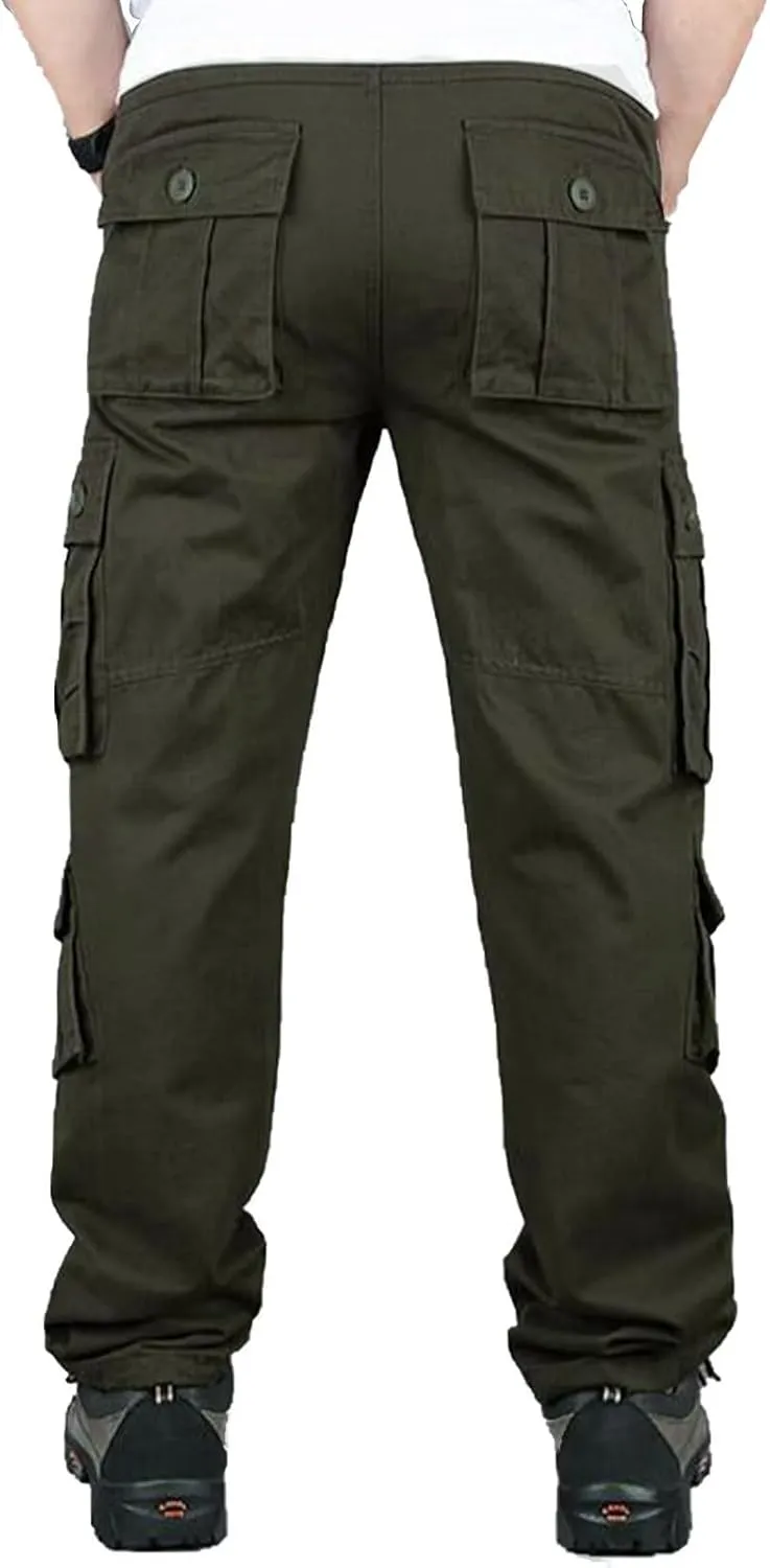 BAYAMO Mens Cargo Pants Camo Military Fatigue Pant Camouflage Hunting Combat Work Casual Pants Multi Pocket