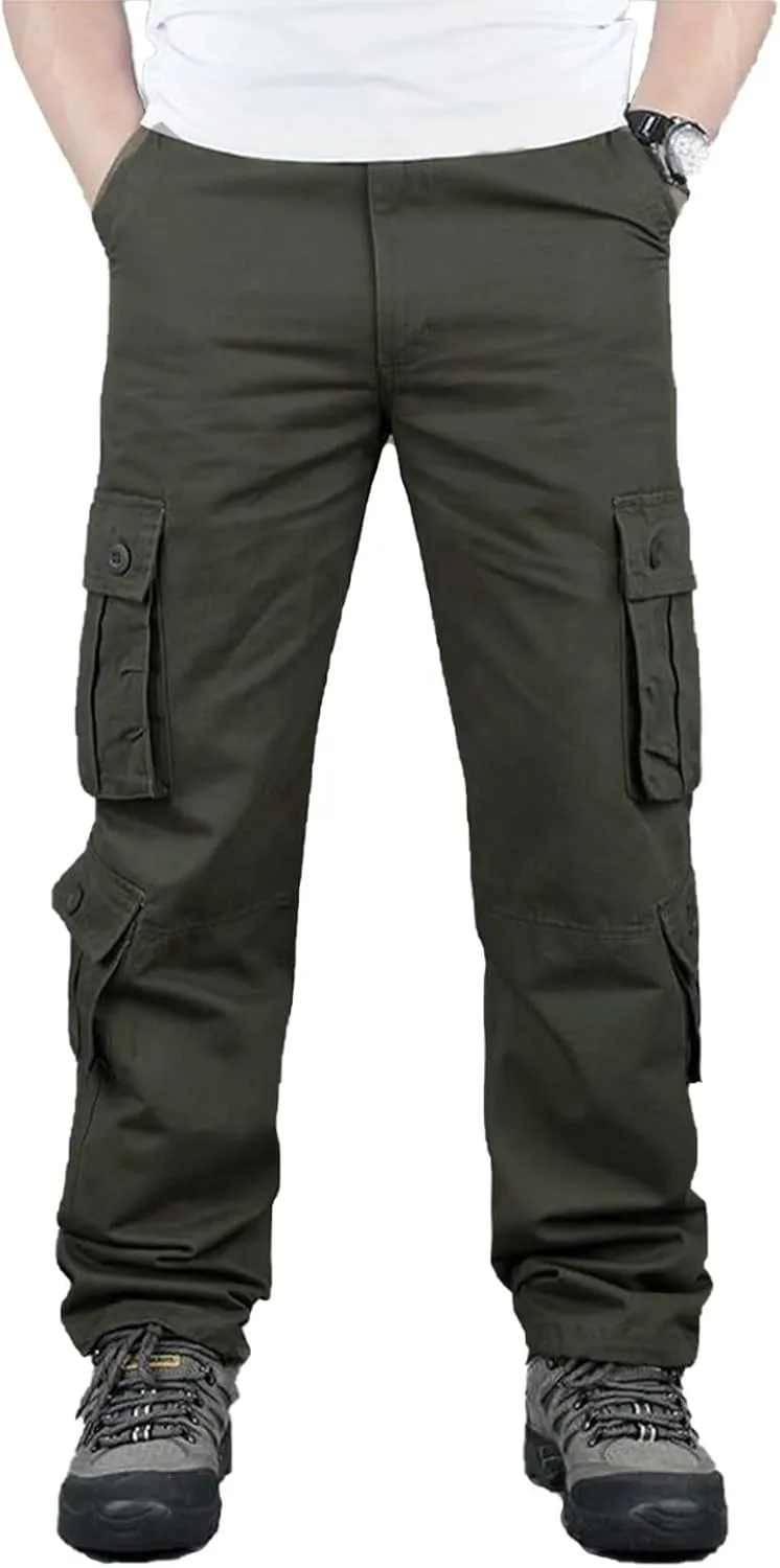 BAYAMO Mens Cargo Pants Camo Military Fatigue Pant Camouflage Hunting Combat Work Casual Pants Multi Pocket