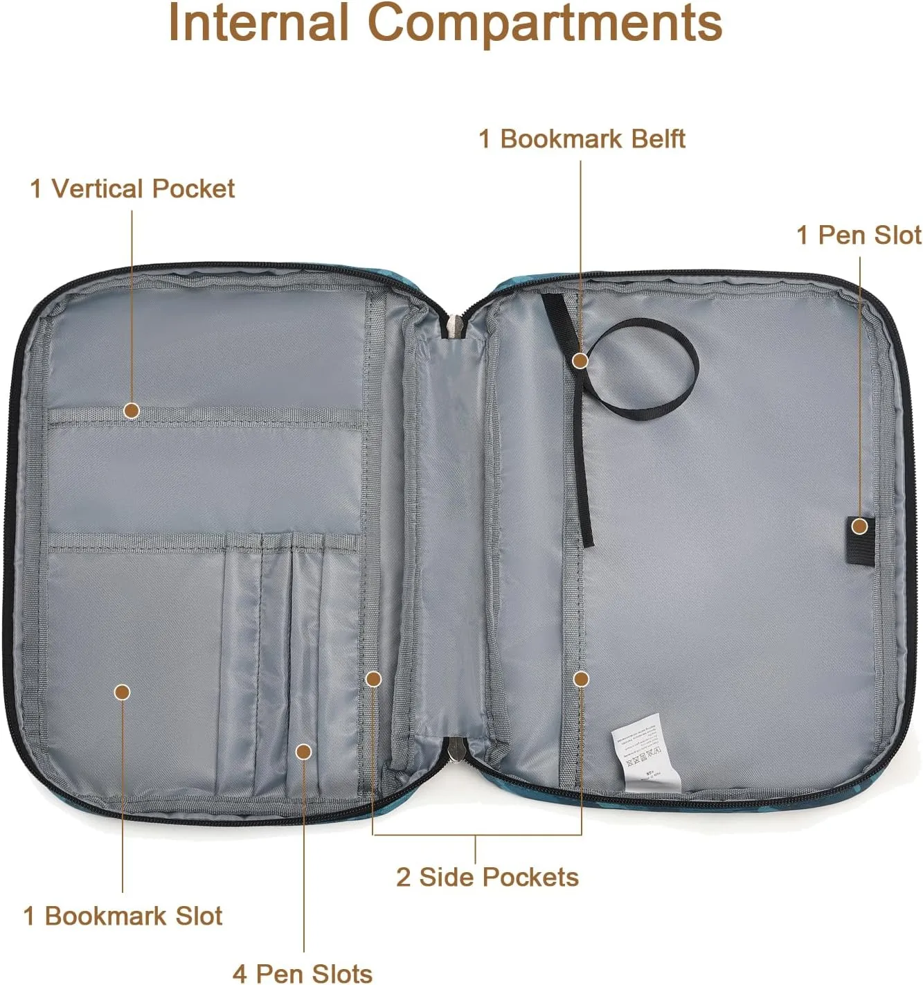 Bible Cover for Boys Kids Scripture Carrying Case with Handle Pockets Childrens Toddler LDS Handbook Holy Book Protector Pouch Teens Church Bag Hope Journaling Storage Organizer Camo Blue