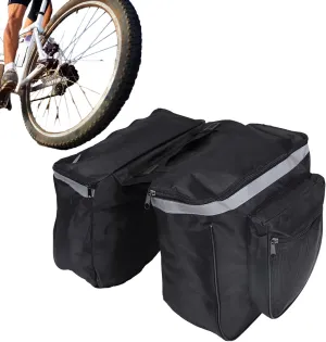 Bicycle Bag, Bike Baskets Bag 25L Waterproof Double Pannier Bag Storage Pouch Ultralight Cycling Wedge Pack for Road, Mountain