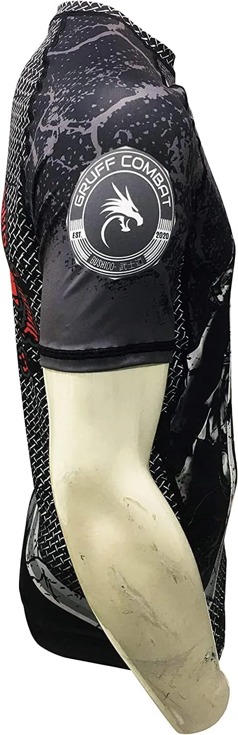 BJJ Rash Guards Grappling MMA Jiu Jitsu No Gi UFC Shirt Fight Wear, Short Sleeves