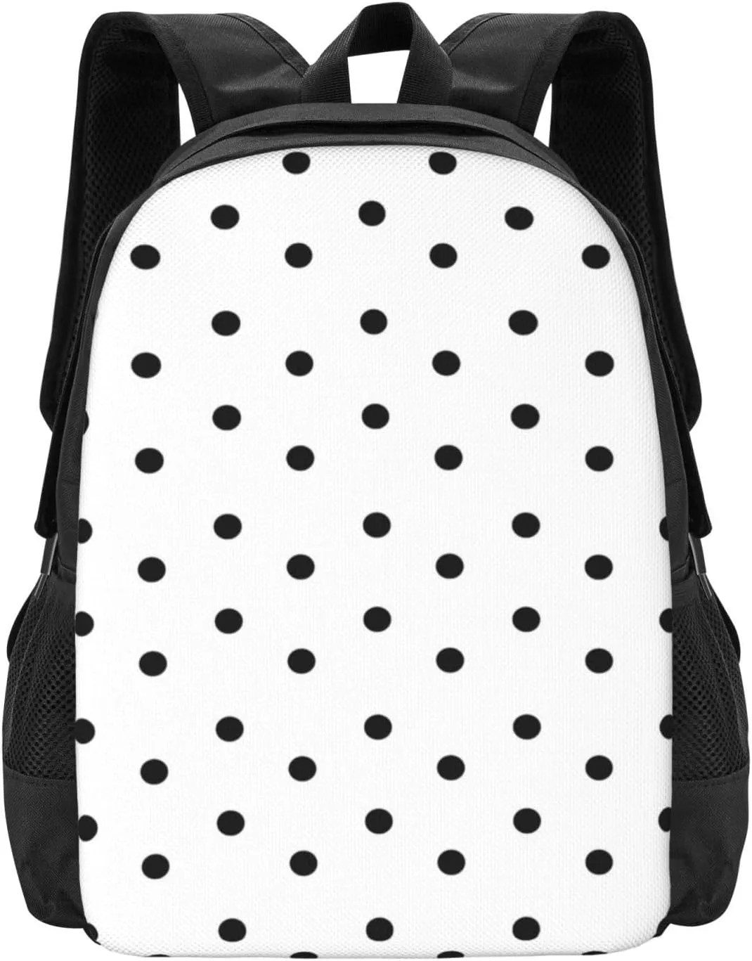 Black And White Polka Dot Pattern Lightweight Packable Backpack Travel Casual Large Capacity Daypack Foldable Backpack For Men Women