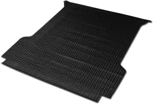 Black Finished Rubber Diamond Floor Mat Carpet 2001-2003 for F150 Styleside 5 Ft Short Truck Bed