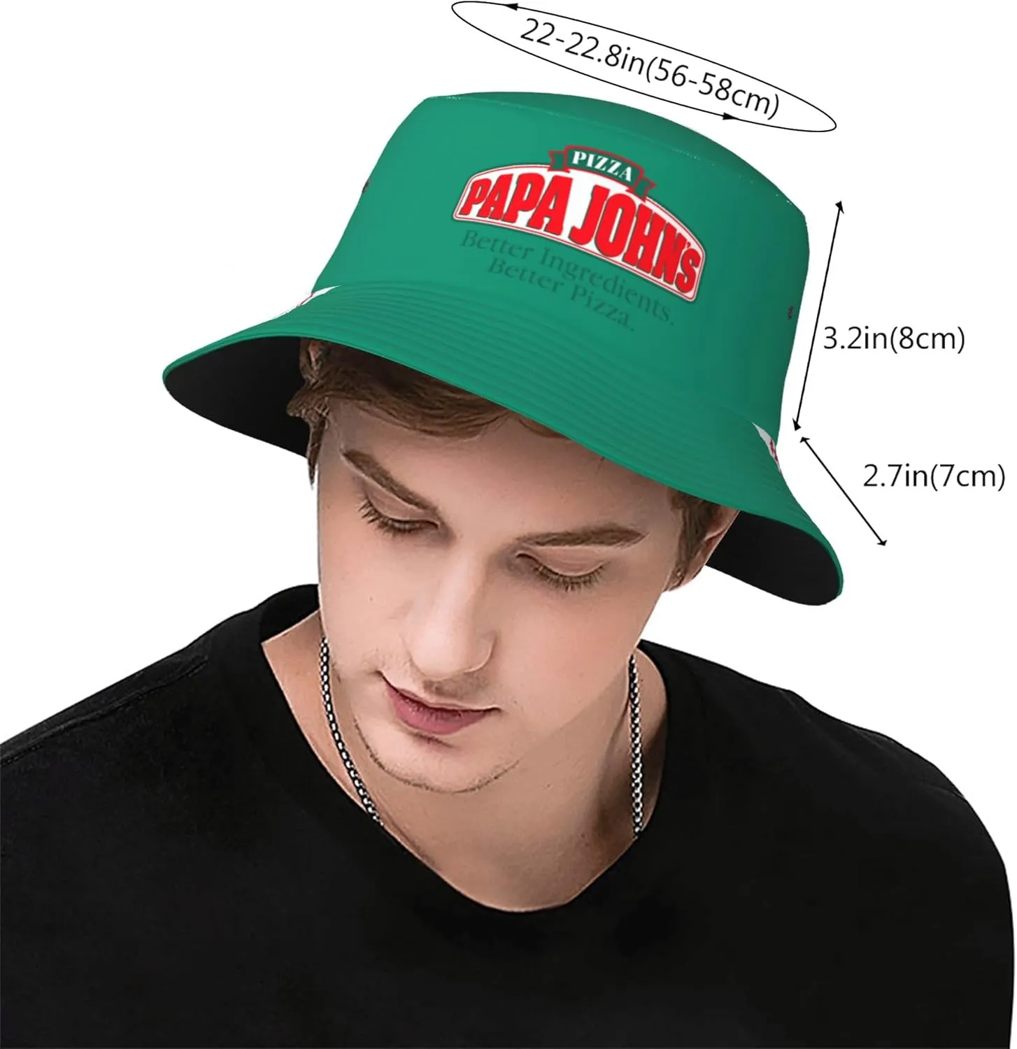Black Foldable Bucket Hat for Women Men Summer Sun Beach Fishing Cap