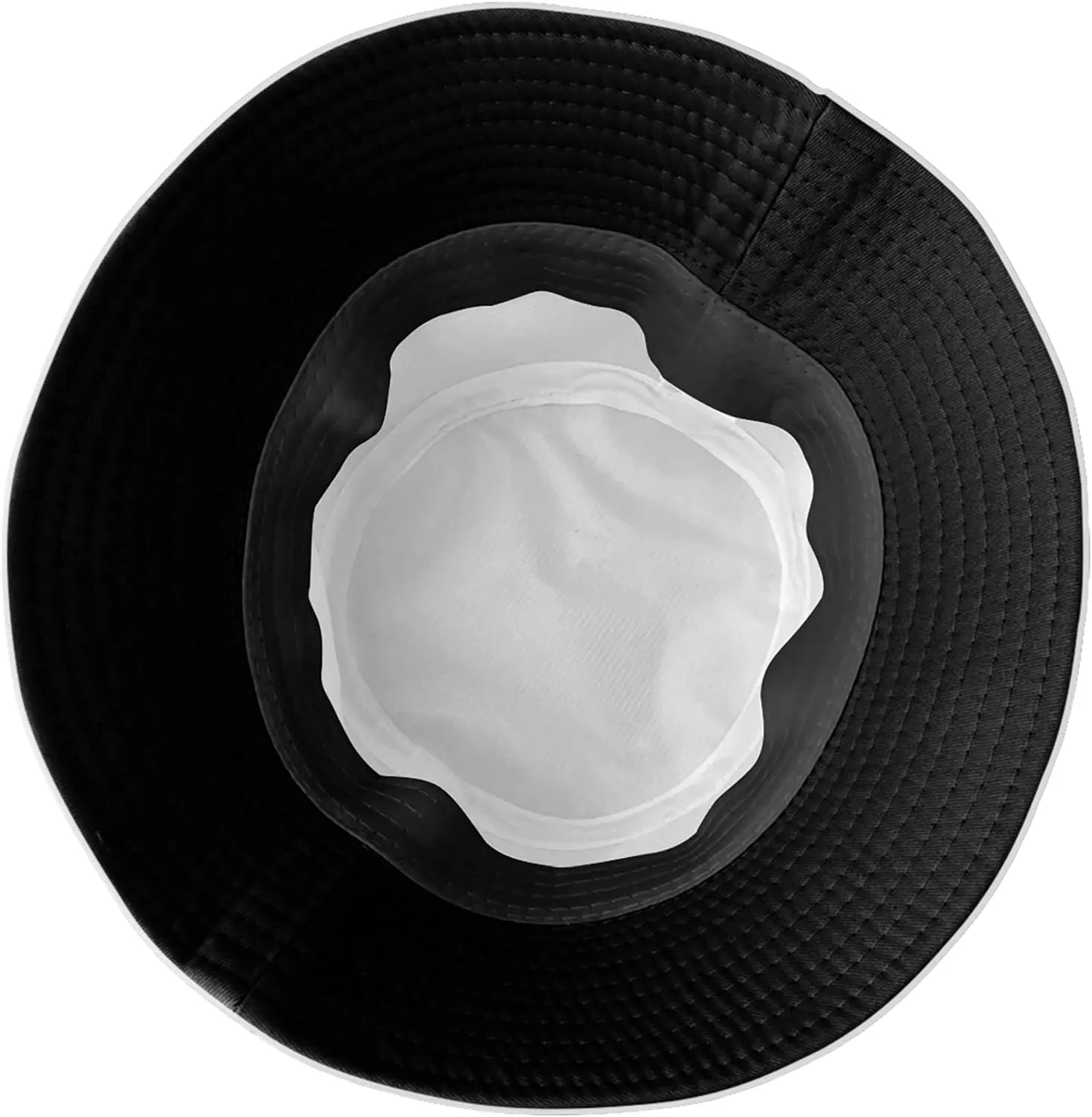 Black Foldable Bucket Hat for Women Men Summer Sun Beach Fishing Cap