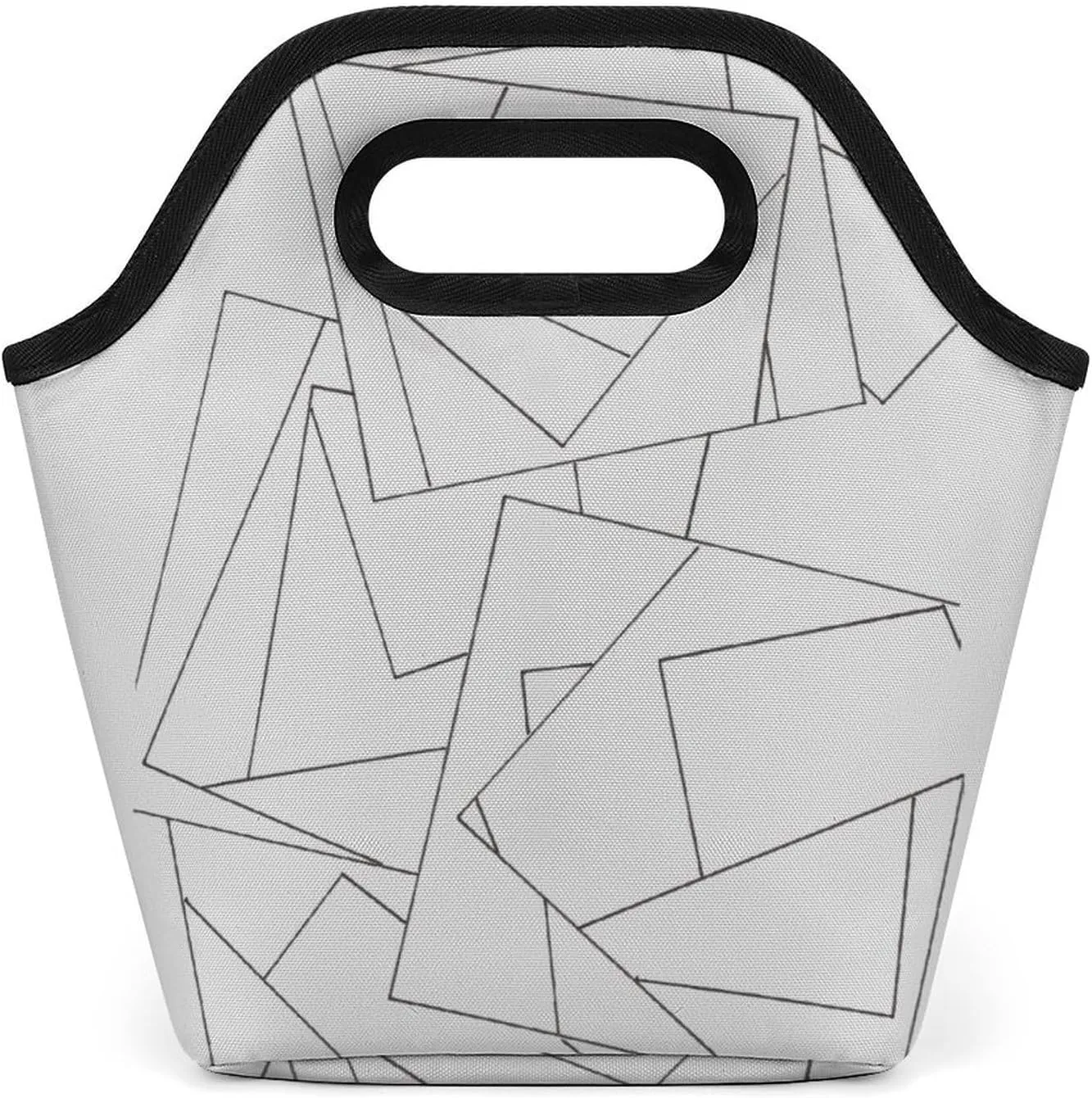 Black Retro Portable Portable Dining Bag, Large Capacity Dining Bag