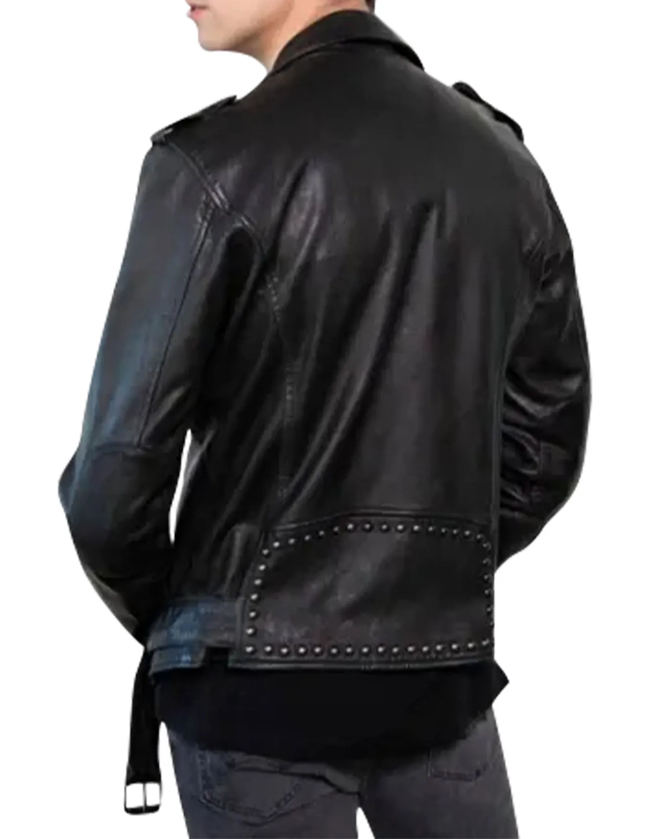 Black Rocker Studded Leather Jacket