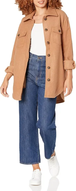 [BLANKNYC] Womens Fleece Shacket