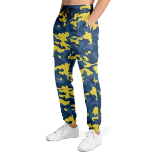 Blue & Yellow Camo Cargo Pants | Unisex