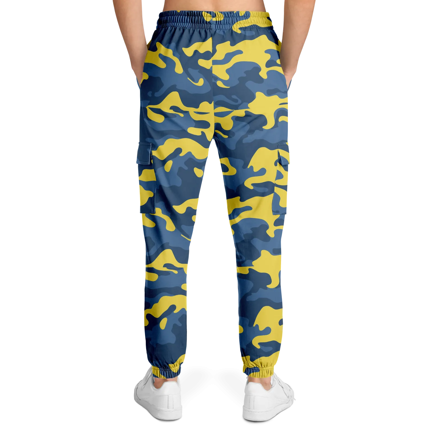 Blue & Yellow Camo Cargo Pants | Unisex