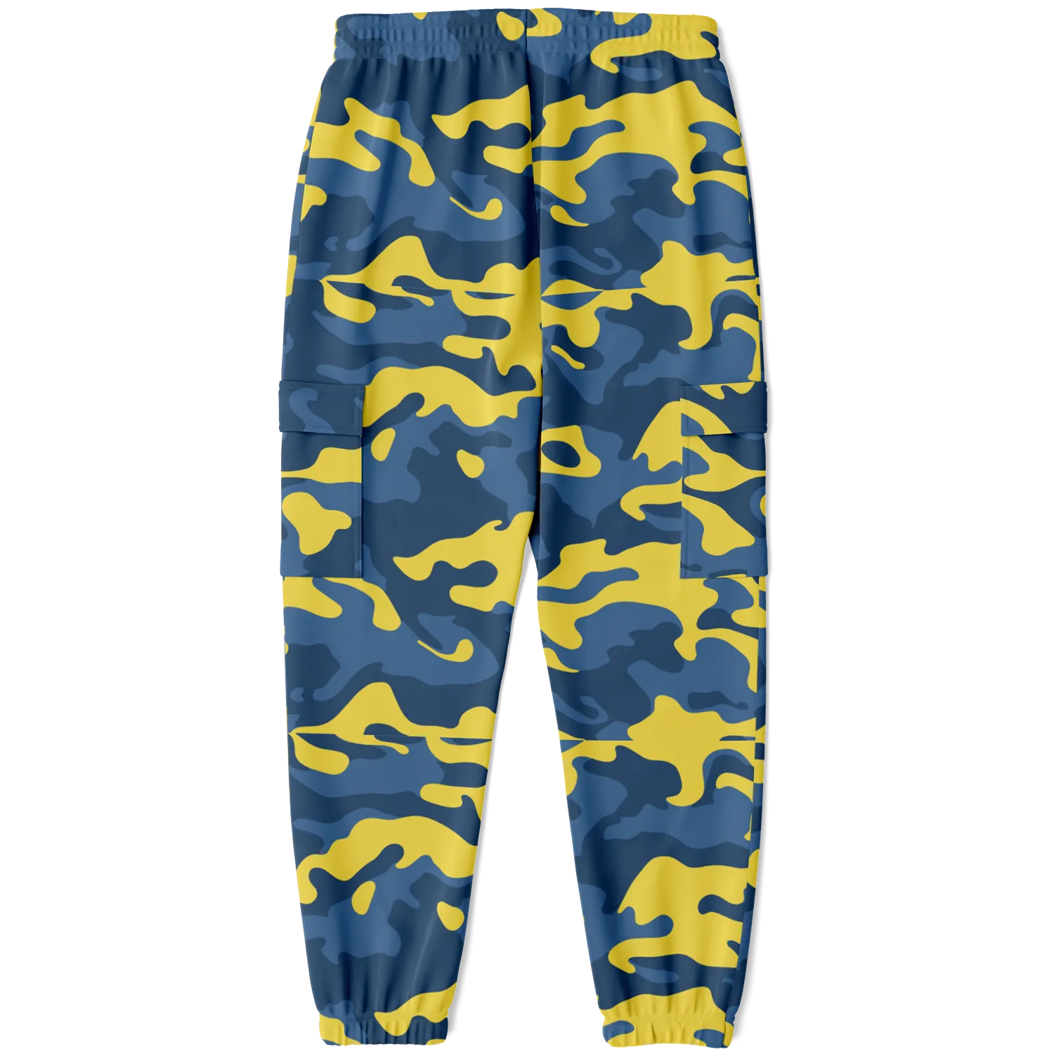 Blue & Yellow Camo Cargo Pants | Unisex