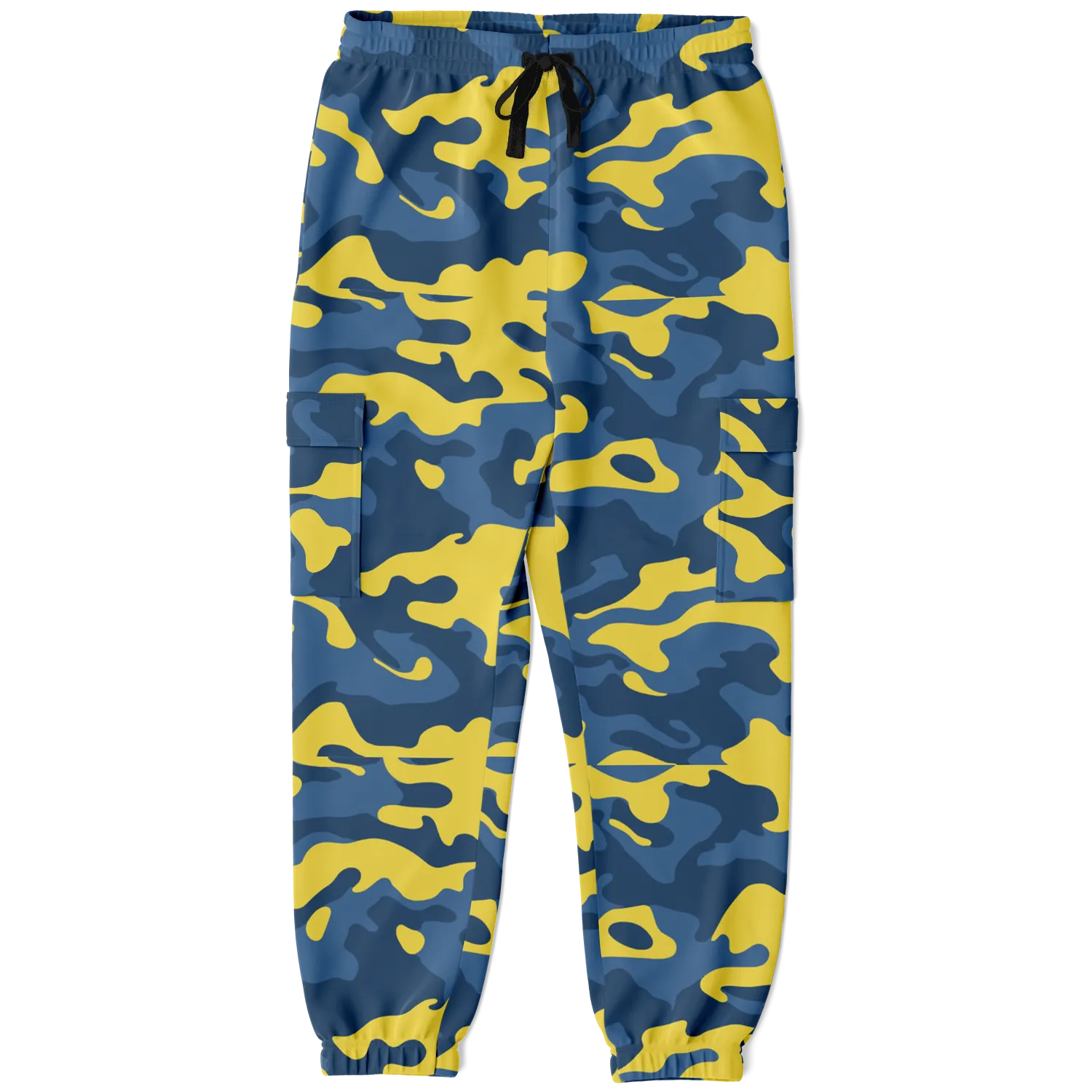 Blue & Yellow Camo Cargo Pants | Unisex
