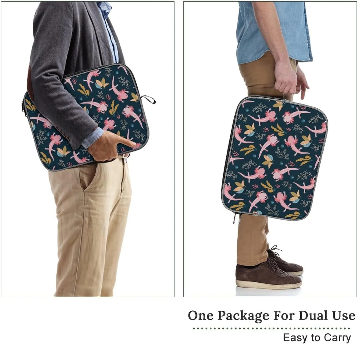 Blue Quaker Parrots Large Capacity Portable Laptop Case Unisex