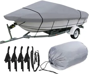 Boat Cover Waterproof Yacht Boat Cover Outdoor Protection 600D Anti-Smashing Tear-Proof Sunshade Anti-UV Boat Cover (Size:420x270cm)