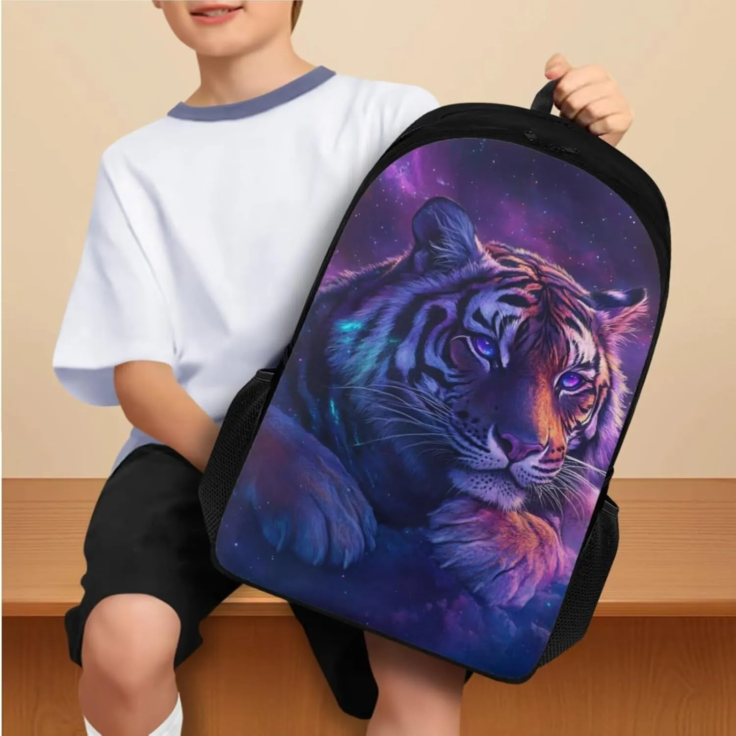 Bookbag for Boys Dinosaur with Lunch Box Little Kids Cool Middle-School Elementary Bookbags with Water Bottle and Bottle Holder Set 4 in 1 for Children Back to School Gifts
