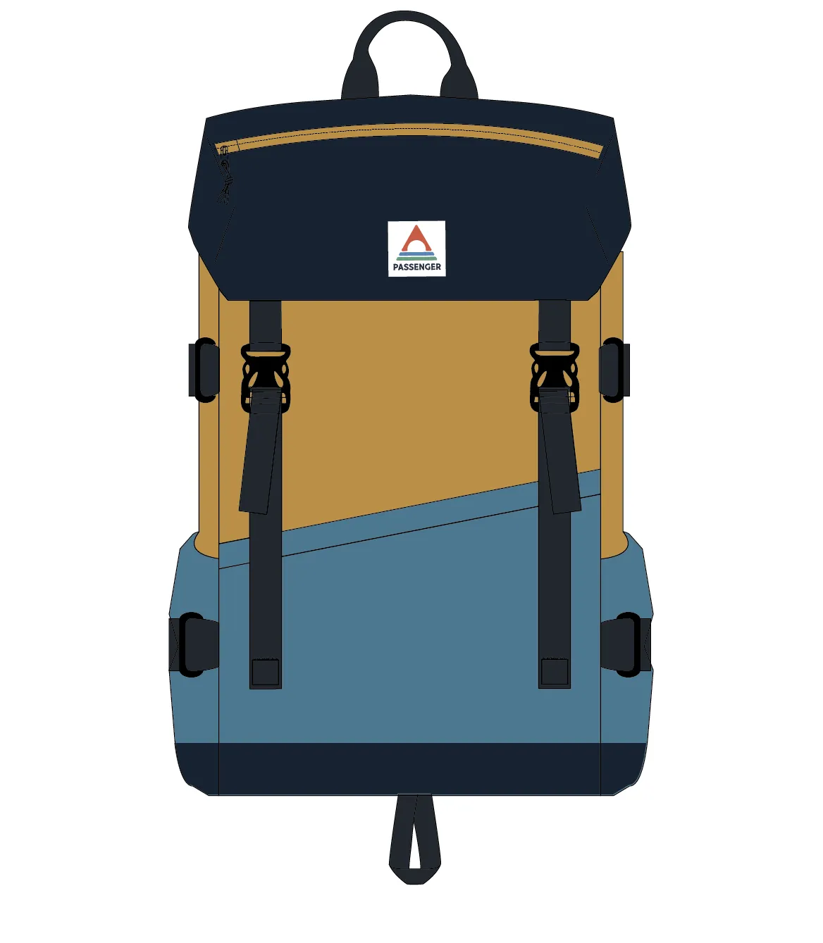 Boondocker Recycled 26L Backpack - Honey/Dark Denim/Rich Navy