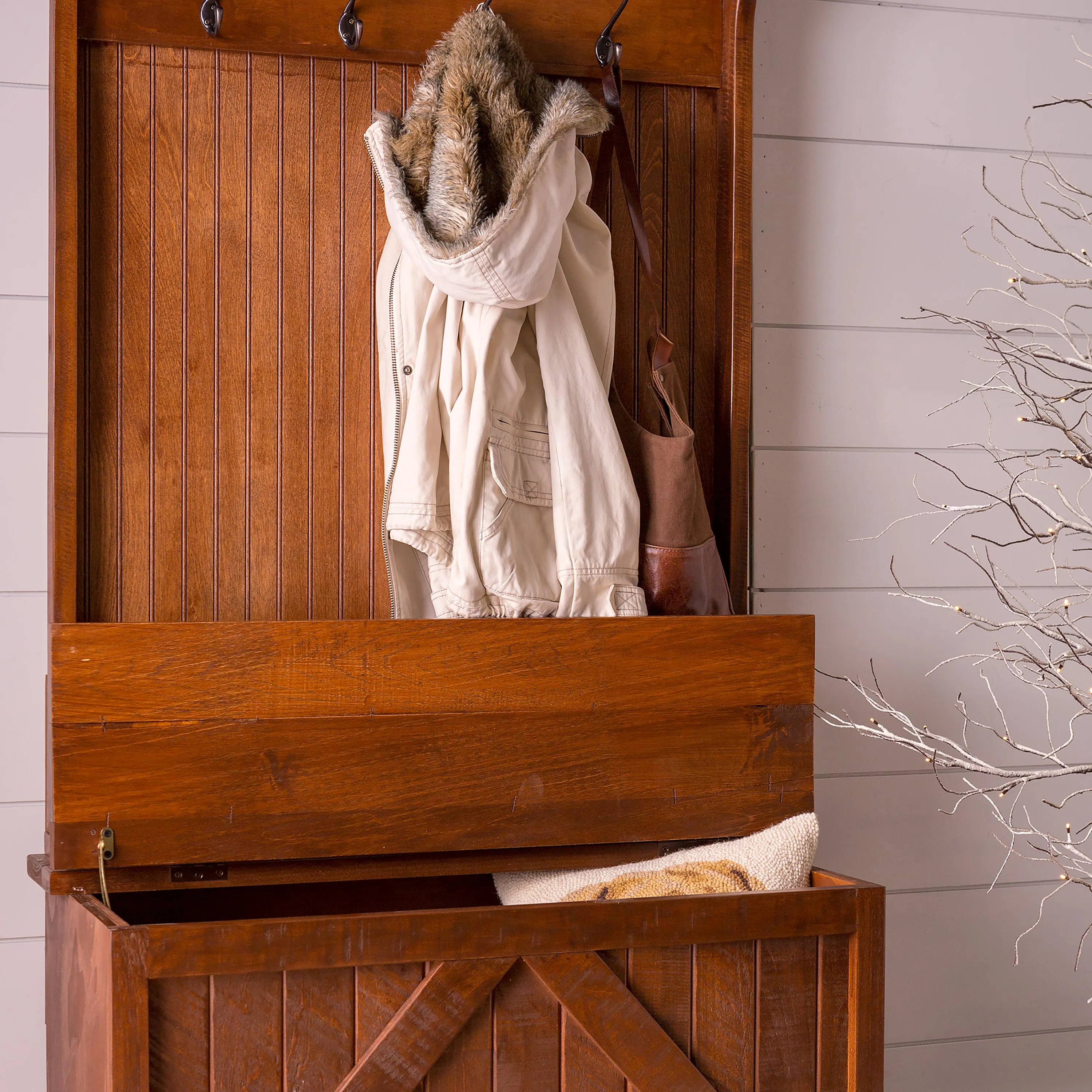 Bowling Green Hall Tree with Storage Bench