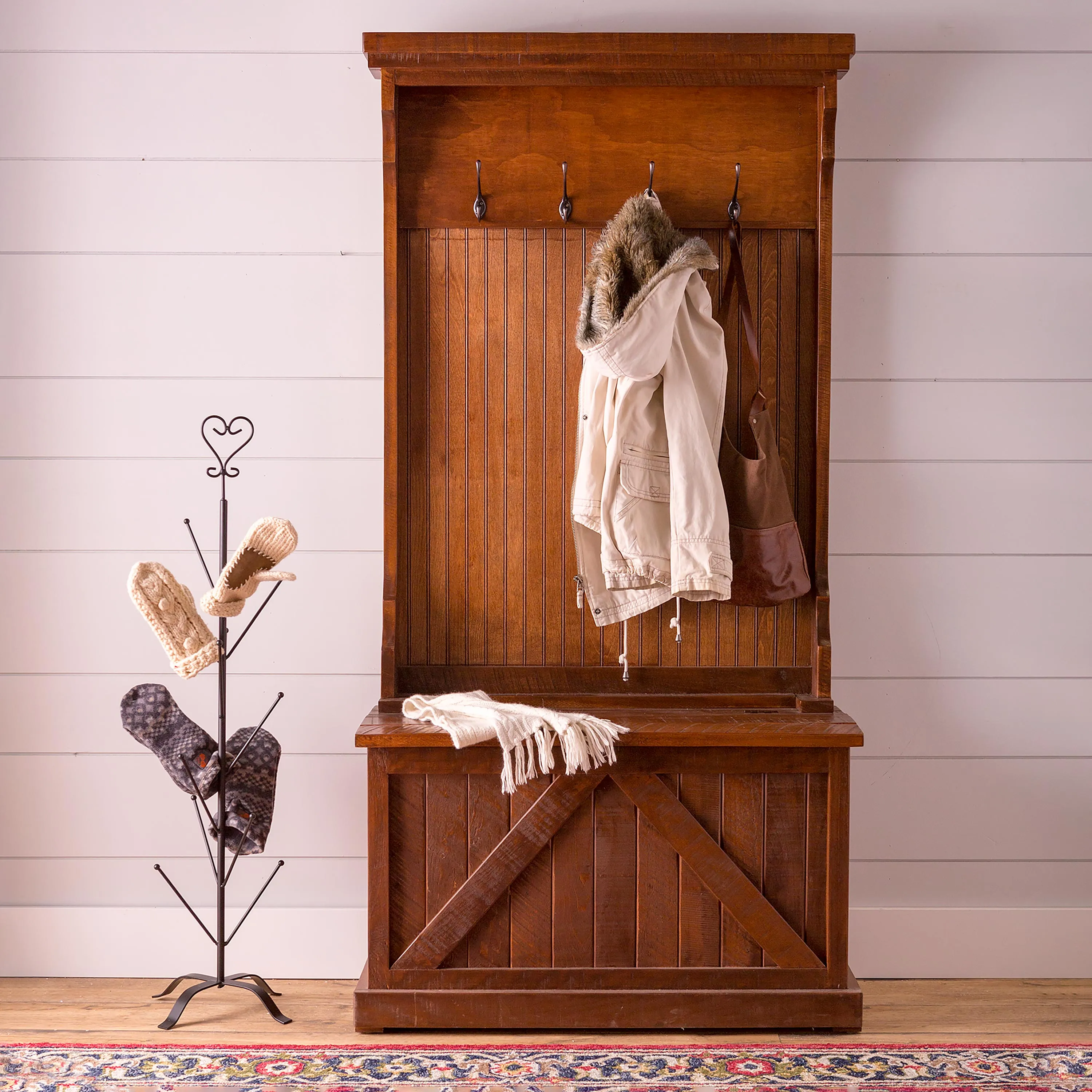 Bowling Green Hall Tree with Storage Bench