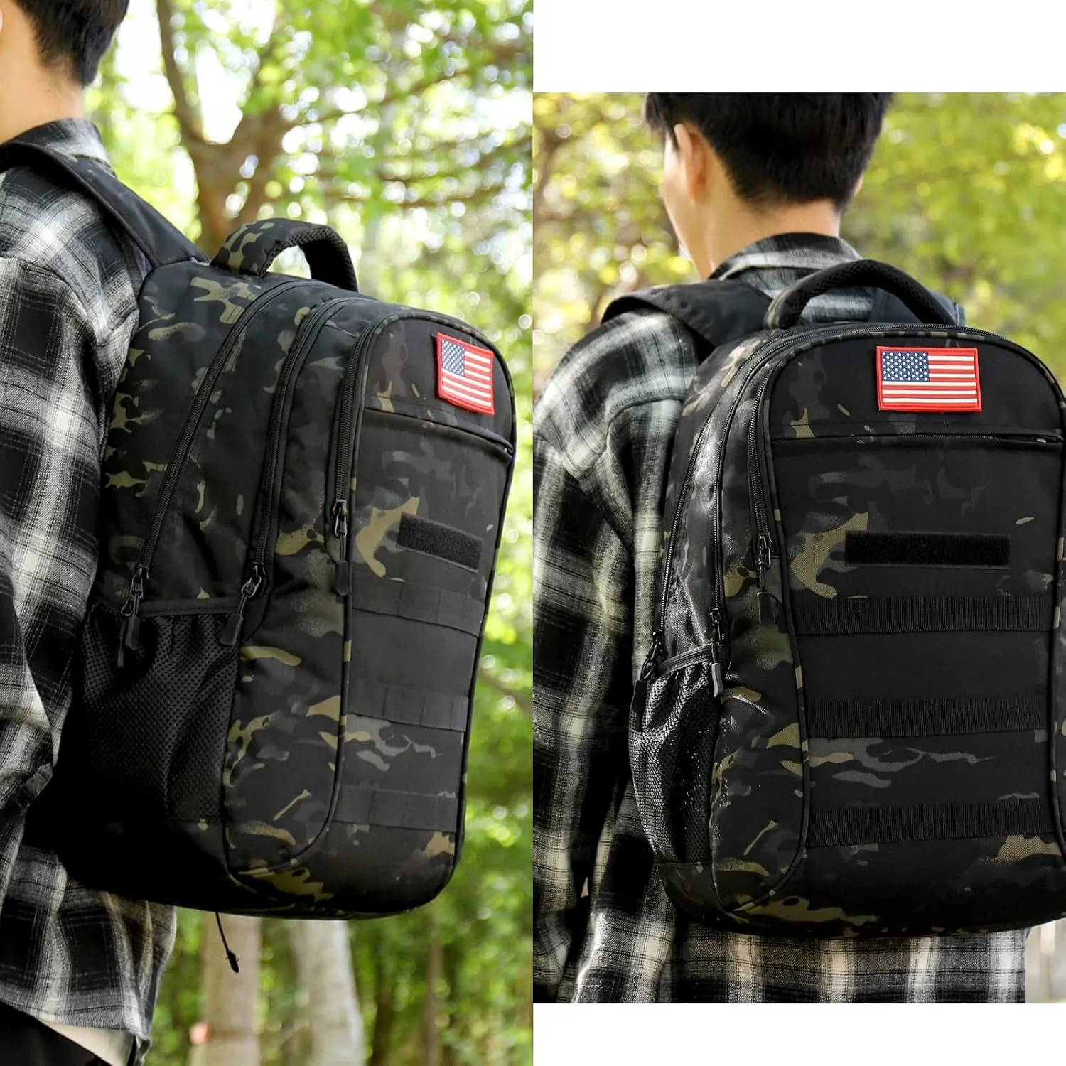 Boys Backpack for School,Military Teen Boys Backpack with USB Charging Pot,Camo Backpack Men 40L
