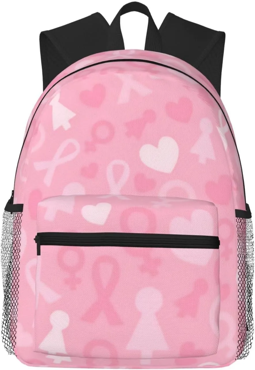 Breast Cancer Awareness Lightweight Packable Backpack Travel Casual Hiking Daypack Foldable Backpack For Men Women