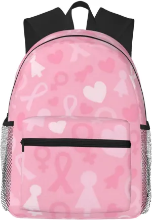 Breast Cancer Awareness Lightweight Packable Backpack Travel Casual Hiking Daypack Foldable Backpack For Men Women