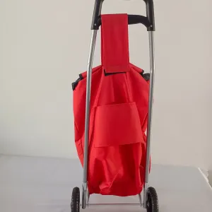 BSHZDNGM Shopping carts Trolley foldable shopping cart for groceries with wheels and removable bag