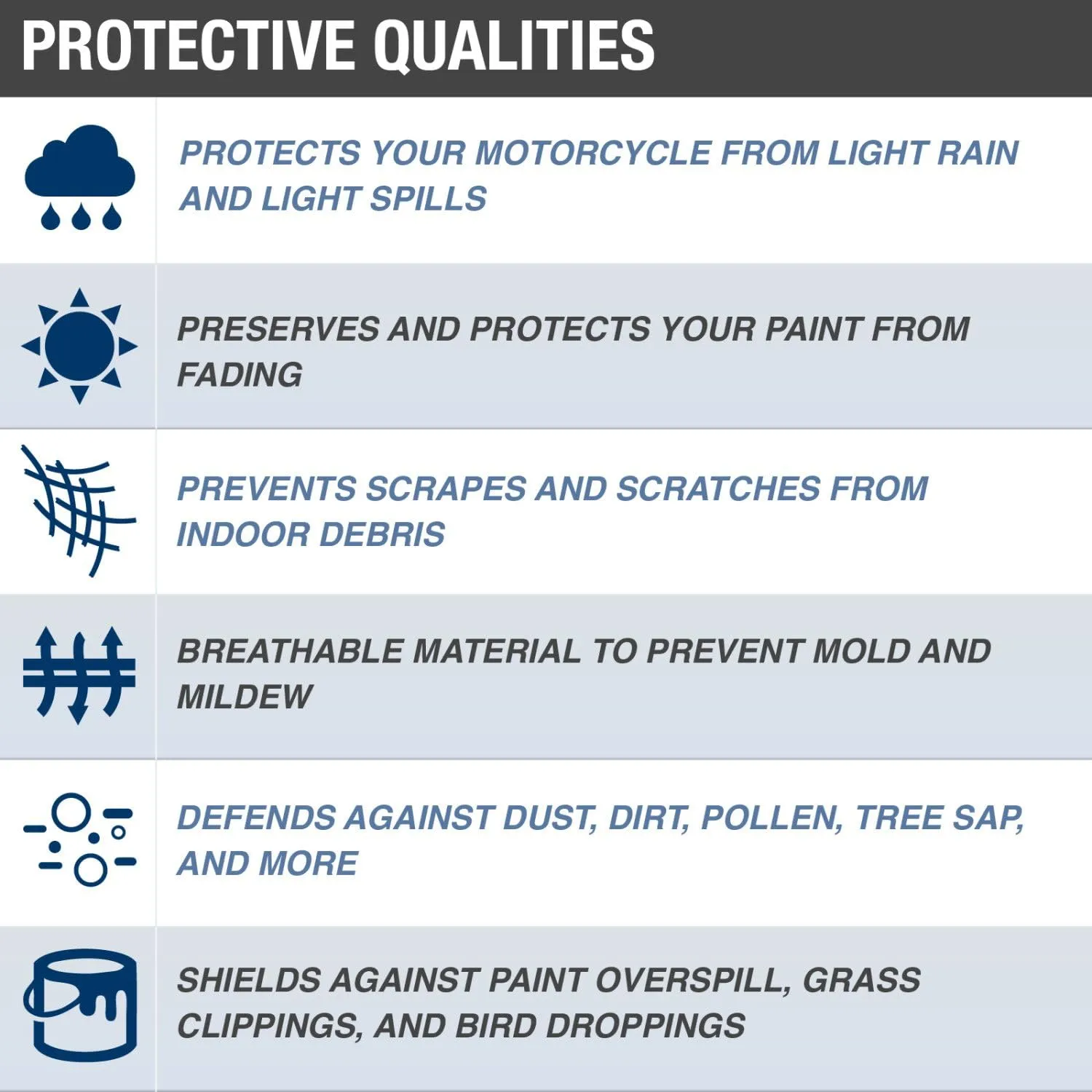 Budge Sportsman Motorcycle Cover, Black, Waterproof, Universal Fit, Fits up to 114", Model: MC-8