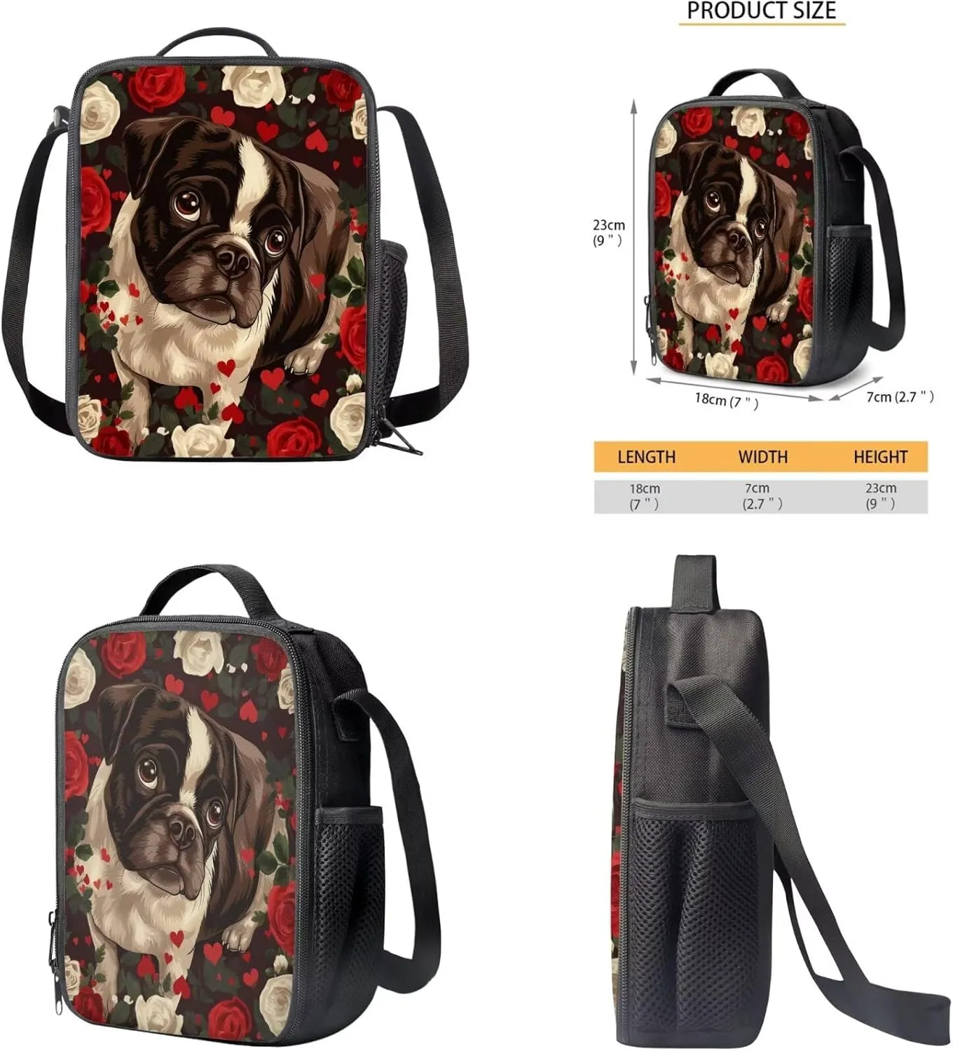 Bulldog School Backpack for Girls 8-10 Teen Boys Teen Girls Portable Lightweight Elementary Bookbag for Students Shoulder Bag with Adjustable Strap Carry More Firmly Comfortably