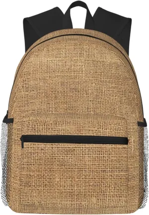 Burlap Lightweight Packable Backpack Travel Casual Hiking Daypack Foldable Backpack For Men Women