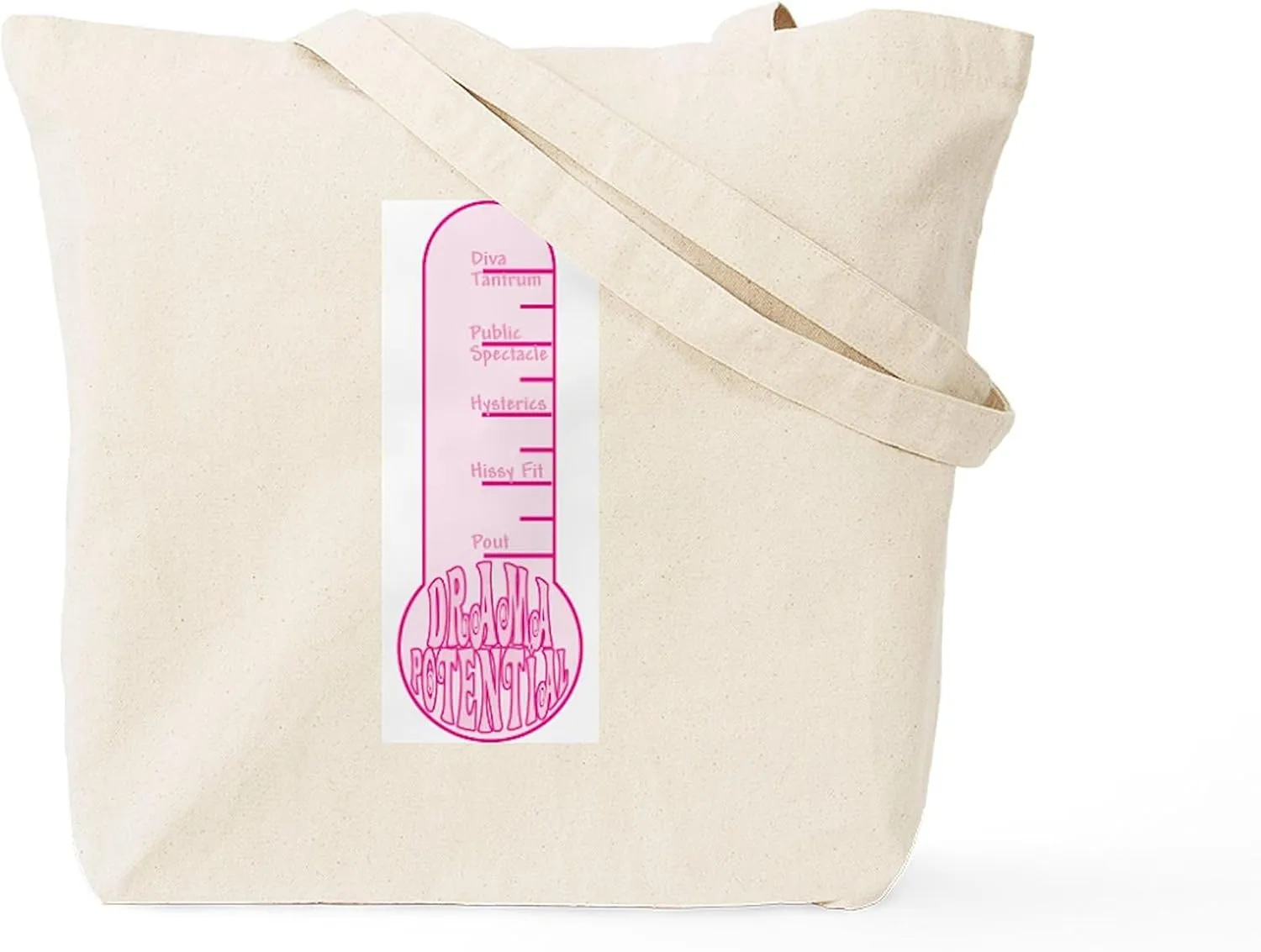 CafePress Drama Potential Thermometer Tote Bag Reusable Natural Beige Canvas Shopping Bag