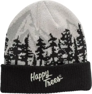 Calhoun Officially Licensed Bob Ross Happy Trees and Mountains Knit Roll Up Beanie