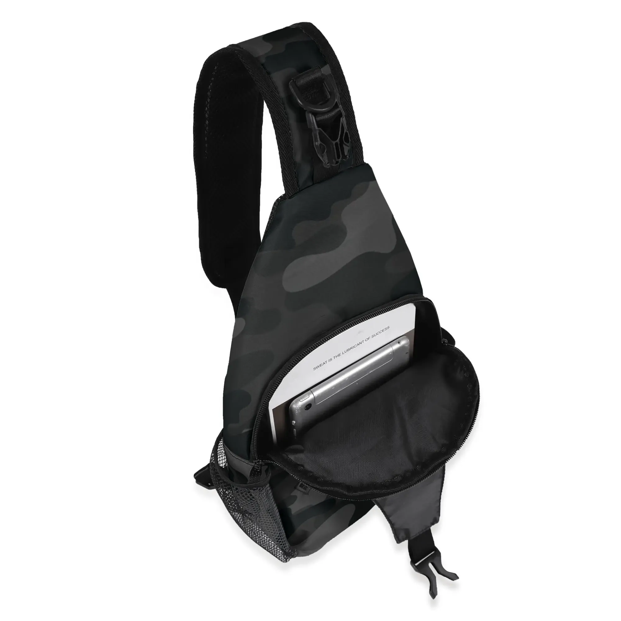 Camo Bag | Black Camouflage | Chest Crossbody Style
