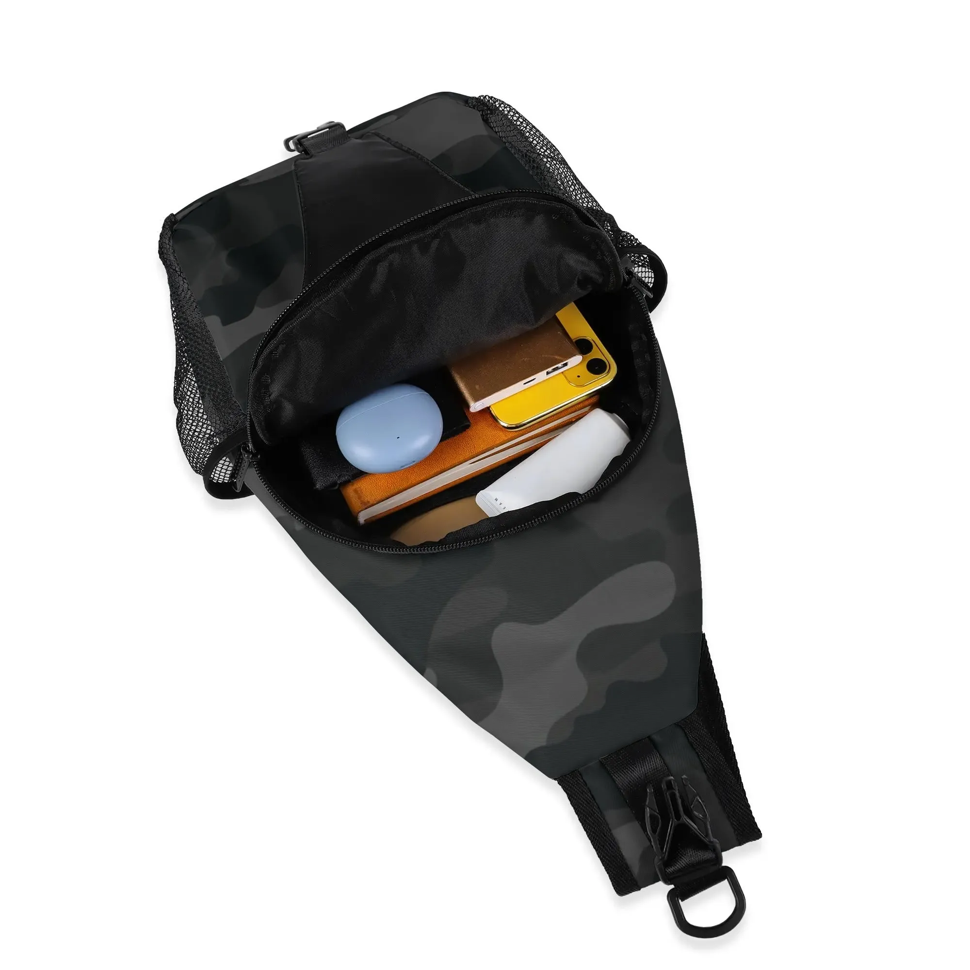 Camo Bag | Black Camouflage | Chest Crossbody Style
