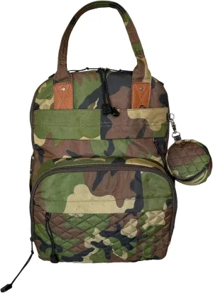 Camo Diaper Backpack - 1000 Denier Cordura Polyester Bag with Pacifier Pouch & Changing Pad - Comfortable Handle, Reinforced Padded Shoulder Straps - Easy-Glide Zippers Multiple Pockets Storage