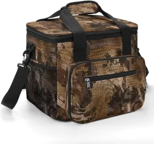 Camo Hunting Vintage 22.5L Insulated Camping Coolers Bag Large Leakproof Ice Chest for Beach Travel Picnic