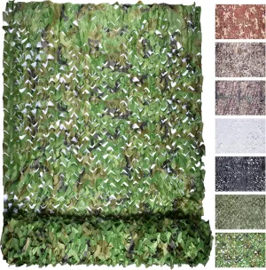 Camo Netting Camouflage Netting, Bulk Roll Mesh Nets Camouflage Nets Military Surplus for for Hunting Blind Sunshade Car Cover Party Decorations