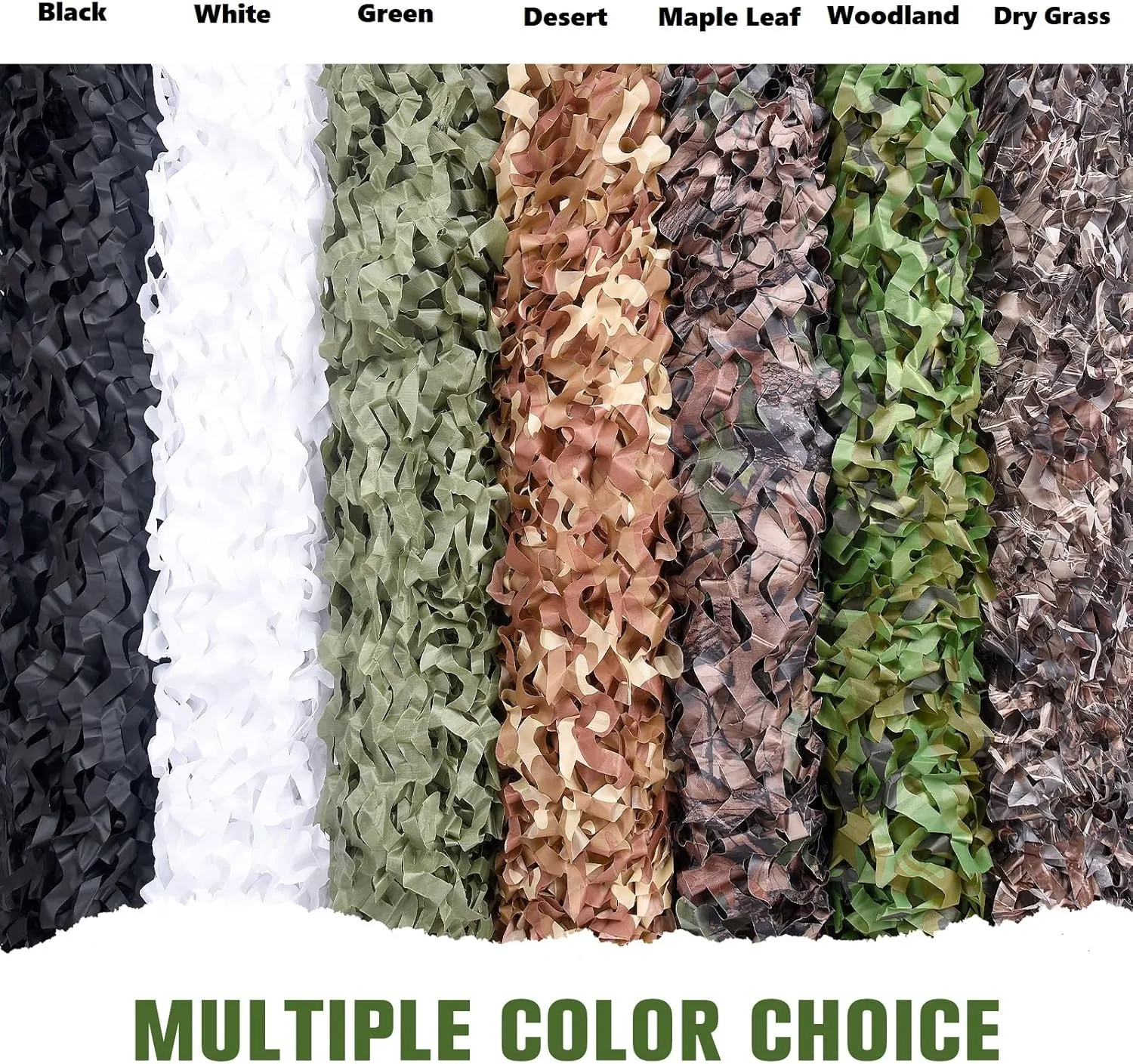 Camo Netting Camouflage Netting, Bulk Roll Mesh Netting Camouflage Nets Military Surplus for Hunting Blind Sunshade Car Cover Camping Shooting Fence Canopy Party Decorations