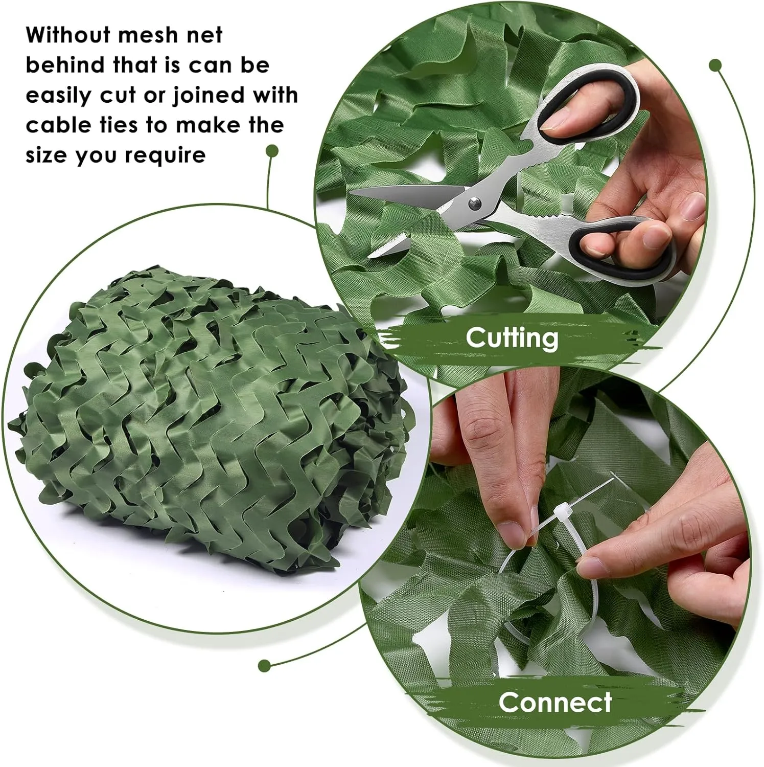 Camo Netting Camouflage Netting, Bulk Roll Mesh Netting Camouflage Nets Military Surplus for Hunting Blind Sunshade Car Cover Camping Shooting Fence Canopy Party Decorations