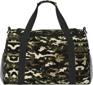Camo print Weekender Overnight Carry On Bag Gym Luggage Bag Duffel Bag for Travel Women
