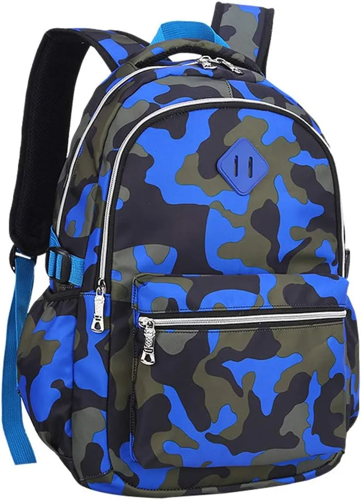 Camo School Backpack Lightweight Schoolbag Travel Camp Outdoor Daypack