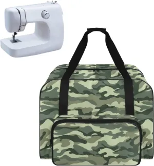Camo Sewing Box Storage Bag with Pockets Sewing Machine Tote Bag with Hand Strap, Portable Sewing Machine Case Storage Organization Carrying Bag for Accessories