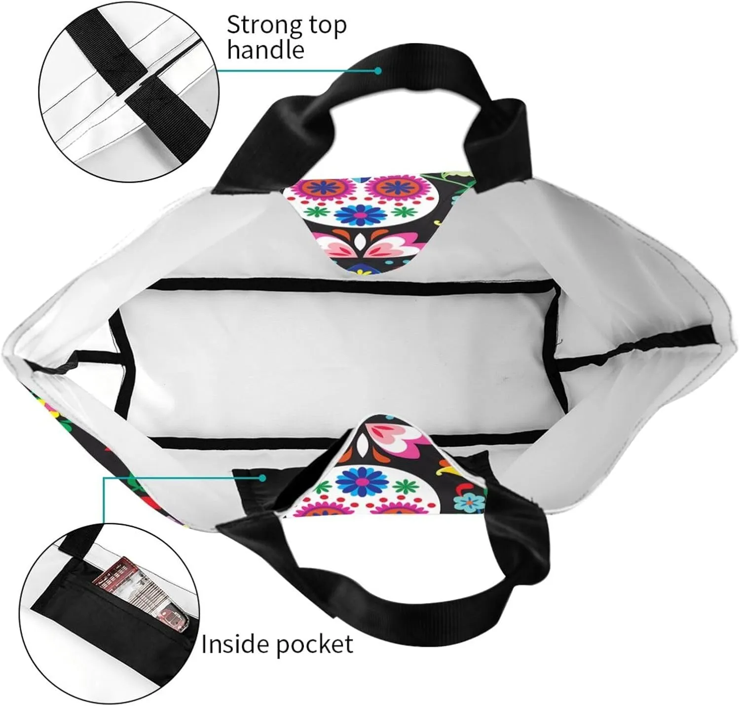Camouflage Camo Large Tote Bag Casual Shoulder Bags Reusable Grocery Handbag For Women Travel Shopping Gym