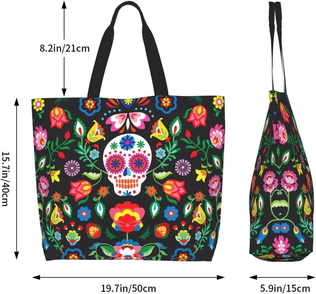Camouflage Camo Large Tote Bag Casual Shoulder Bags Reusable Grocery Handbag For Women Travel Shopping Gym