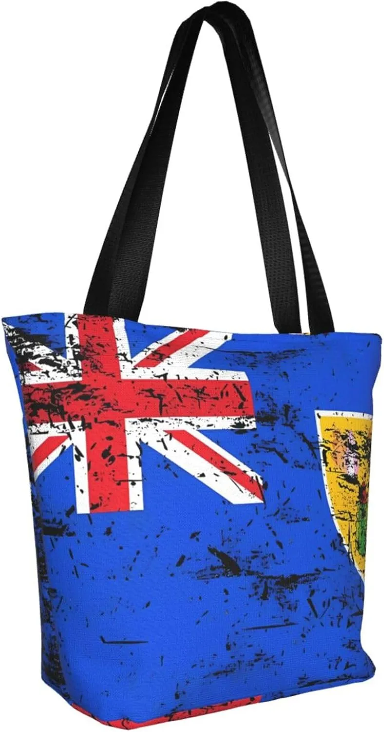 Camouflage Gray Camo American Flag Women's Tote Bag Lightweight Shoulder Bag Shopping Handbag Large Capacity Handbag