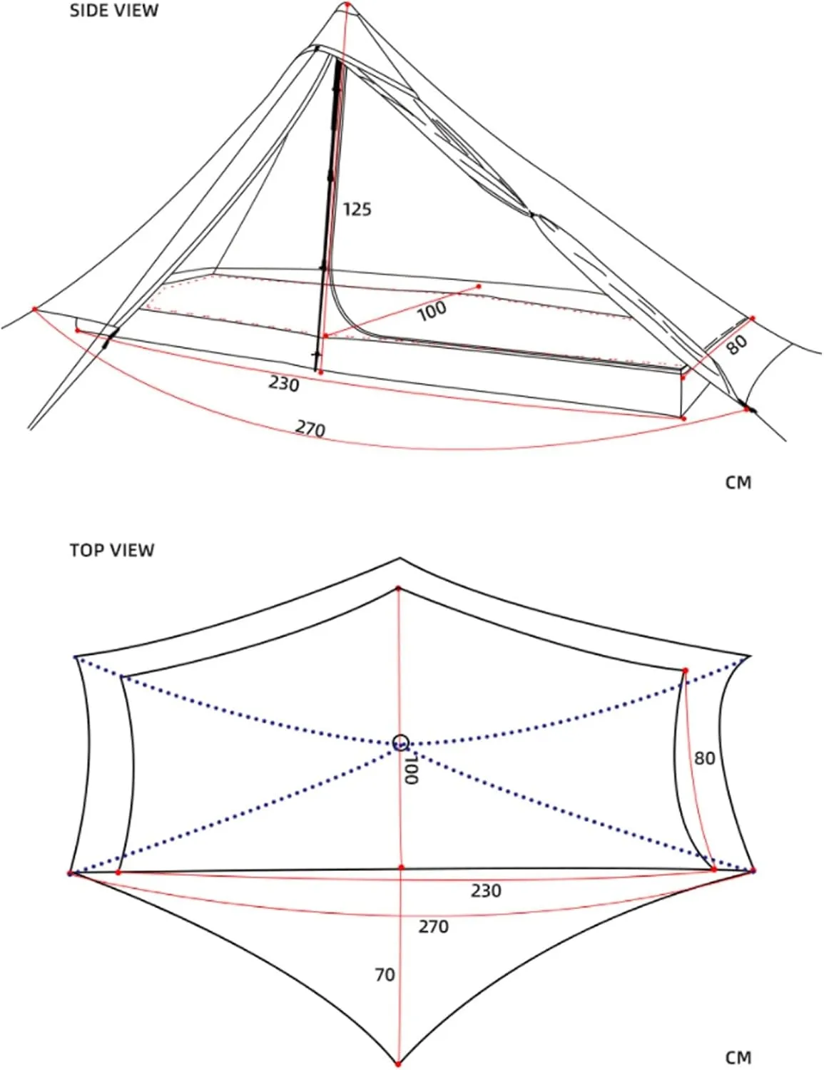 Camping Tents,1 Pro Tent Outdoor 1 Person Ultralight Camping Tent 3 Season Professional 20d Rodless (Color : Khaki, Size : 3 Season)