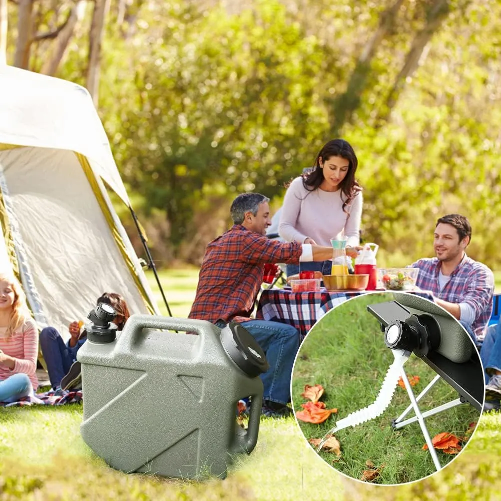 Camping Water Jug Container, 2.64 Gallon BPA Free Water Storage, Bucket Water Storage Large Capacity with Detachable Faucet No Leakage for Camping Picnic Hiking