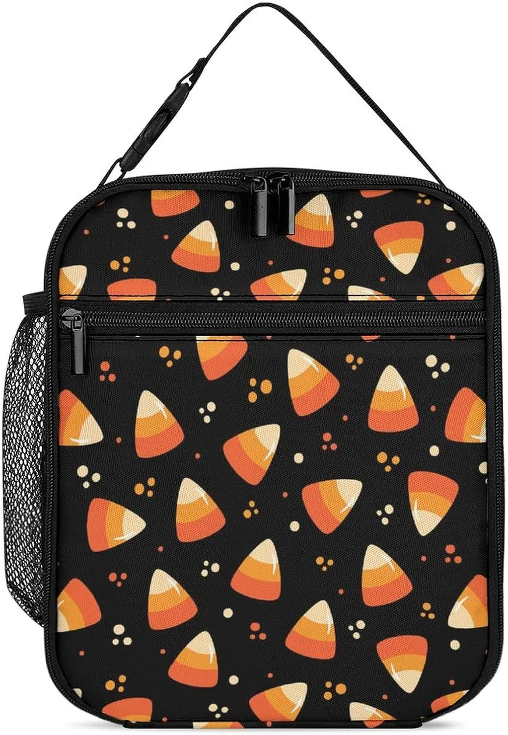 Candy Corn Reusable Lunch Bag Insulated Portable Lunch Box Bag Leak Proof Dining Bag Lunch Box Container Tote Pattern145, 27.5X20cm, style