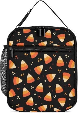 Candy Corn Reusable Lunch Bag Insulated Portable Lunch Box Bag Leak Proof Dining Bag Lunch Box Container Tote Pattern145, 27.5X20cm, style
